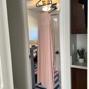 Show me your mumu Lauren tie maxi- dusty blush crisp